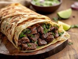 Beef chapati roll